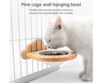 Pets Freely Adjustable Hanging Cage Bowl, Specification: Porcelain Bowl Cat Head