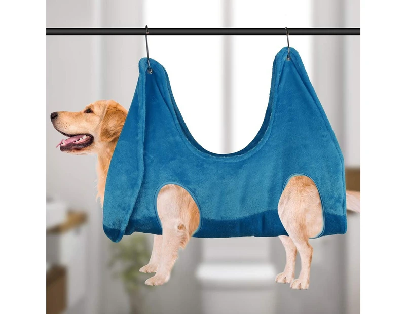 Cat And Dog Hammock Pet Nail Trim Thickening Grooming Hammock, Size: Middle 30cm(Blue)