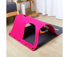DIY Combination Felt Cat Tunnel Cat Litter, Specification: 44x60cm(Rose Red)