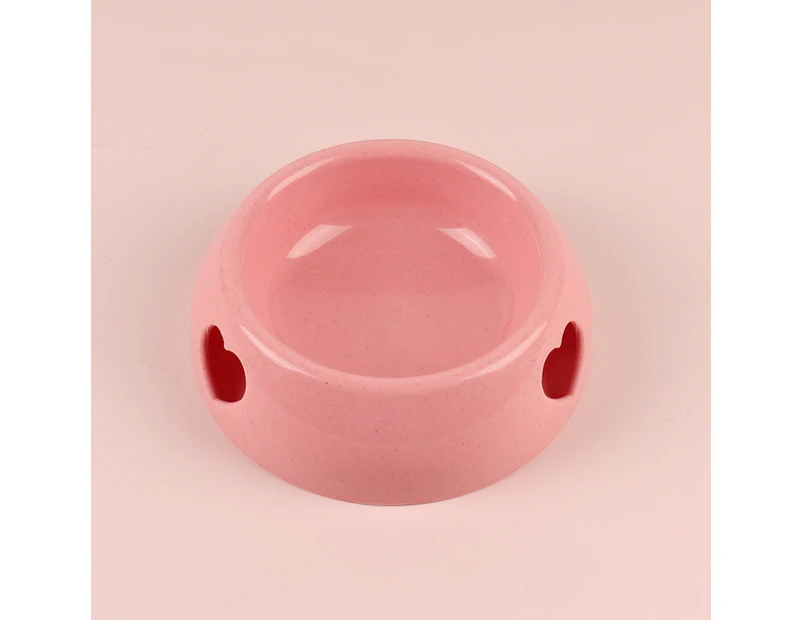 3 PCS Dog Bowls Plastic Love Single Bowl Pet Bowl Cat Food Bowl Large(Pink)