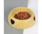 3 PCS Dog Bowls Plastic Love Single Bowl Pet Bowl Cat Food Bowl Large(Pink)