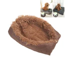 Kennel Dog Mat Dual-Use Winter Warm Cat Litter, Size:50x60cm(Light Coffee)