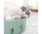 Round Corrugated Cat Scratcher Claw Sharpener Toy Bed, Colour: Paw Print 32x32x6cm
