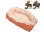 Kennel Dog Mat Dual-Use Winter Warm Cat Litter, Size:90x100cm(Orange White)