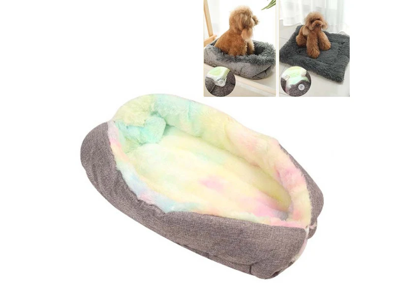Kennel Dog Mat Dual-Use Winter Warm Cat Litter, Size:90x100cm(Colorful)