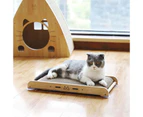Solid Wood Vertical Cat Claw Board Corrugated Sofa Anti-Scratch Cat Toy(Primary Color)
