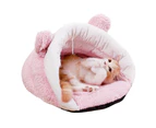 Pet Supplies Pet Bed Pet Mat Dog Cage Cat Sleeping Bag, Specification: S Without Ears(Pink)