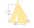 Pet Tent Removable And Washable Wooden Cat Kennel with Cushion, Specification: Small 40×40×50cm(Yellow)