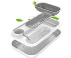 Pet Water Dispenser Food Bowl Anti-Overturning Protection Cervical Food Bowl(White)