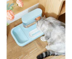 Pet Water Dispenser Food Bowl Anti-Overturning Protection Cervical Food Bowl(White)