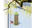 BF005 Retro Wrought Iron Garden Metal Outdoor Hanging Automatic Bird Feeder
