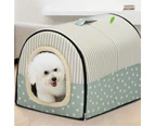 Dog Kennel Removable & Washable Pet Bed Autumn Winter Pet Supplies, Specification: M(Blue Stripes)