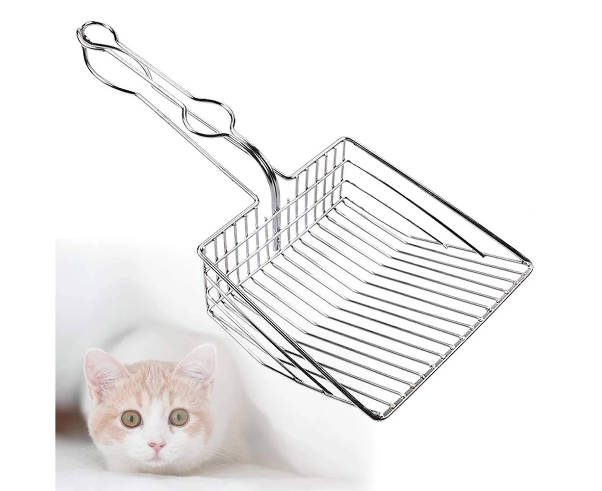 Stainless Steel Cat Litter Scoop Shovel Pet Sand Poop Scooper Cleaning Tool