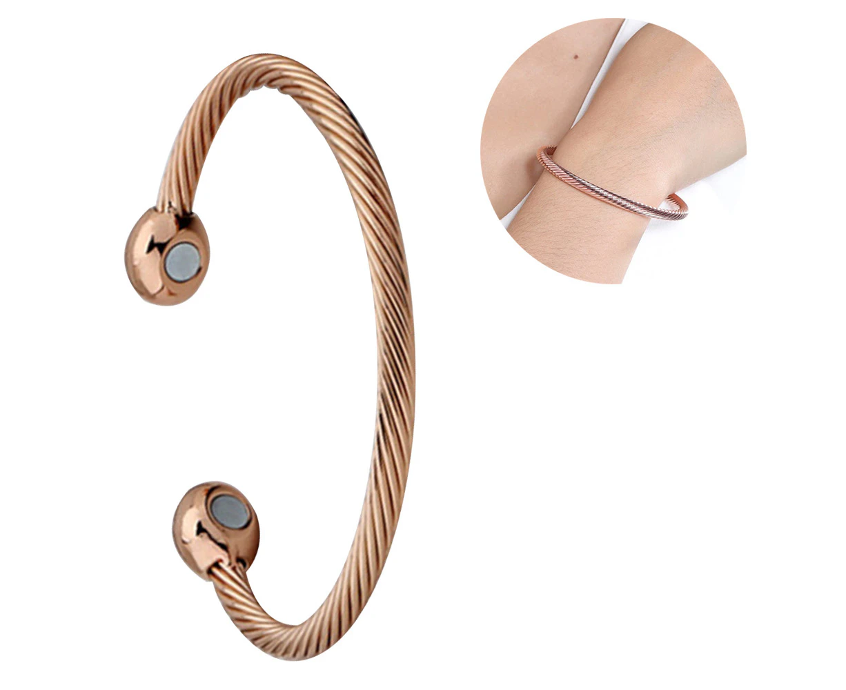 Copper Bracelet Therapy Arthritis Pain Relief Bangle Magnetic Bracelet