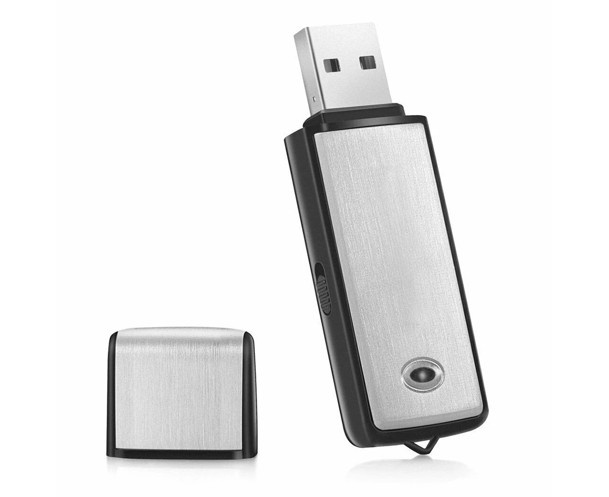 Digital Voice Recorder [2 In 1] 8Gb Mini Usb Memory Stick, Digital Voice Recorder With Lanyard For Meetings, Lectures