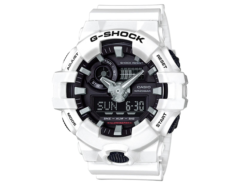 Casio G-Shock GA700 Series White Digital & Analog Watch GA-700-7ADR