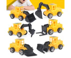 1 Set Vehicles Truck Toys Real-looking Smooth Edge Ornamental Kids Construction Car Toys for Gift A