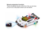 Electric Car Rotatable 360-degree Eye-Catching Plastic Electric Rotating Racing Car for Kids White