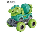 Baby Inertia Car Toy Safe Interactive Colorful Cartoon Dinosaur Baby Blaze Truck Toy for Home D