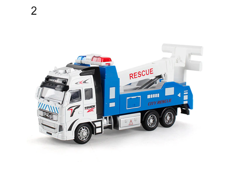 Children Fire Truck City Rescue Engineering Pull Back Alloy Car Collection Toy 2#
