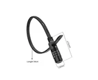 Skateboard Tie Lock Three Digit Combination Anti-theft Adjustable Bike Cable Code Lock for Riding
