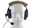 Headband Cloth Wear-resistant Fine Workmanship Waterproof Solid Color Protective Camouflage Print Tear Resistant Headphone Cushion Headset Accessory - Camouflage