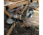 Camping Table Side Rack S-Hook Anti-slip Movable Hook Hanging Items Stainless Steel Anti Rust Camping Table Tableware Rack for Camping