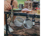 Camping Table Side Rack Strong Load-bearing Portable Reinforced Anti-slip Design Quick Installation Hanging Items Camping Table Tableware Rack for Outdoor