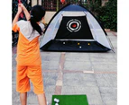 Golf Practice Smell-less Reusable Accessory Aiming Web with Target for Backyard for Exercise - Black