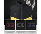 Heated Jacket Energy-saving Fleece Lining Fast-Heating Stand Collar Long Battery Life Keep Warm 3 Heating Levels 11 Heating Zones Heated Vest for Daily - Yellow