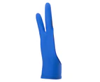 1Pc Artist Drawing Glove Stretchy Prevent Mess Up Firm Stitching Pencil Graphics Anti-mistouch Gloves for Office - Blue
