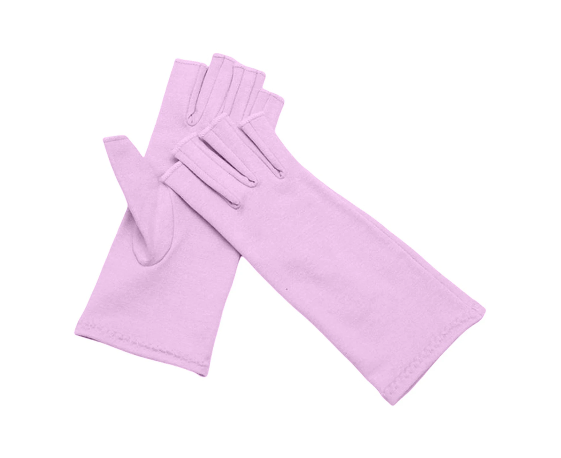 1 Pair Fitness Gloves Moisture Wicking Half Finger Open Fingers Effective Joint Pain Relief Three Sizes Optional Fingerless Arthritis Compression Gloves - Purple