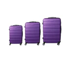 Slimbridge 3PC Luggage sets Suitcase 20" 24" 28" Set Travel TSA Hard Case Purple