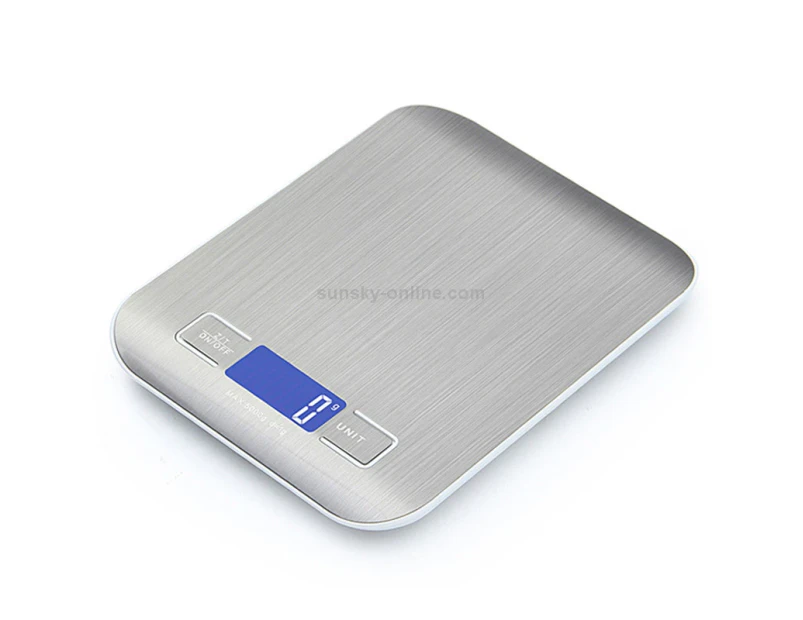 Stainless Steel Small Food Electronic Scale Kitchen Portable Baking Electronic Scale, Colour: 5kg/1g (Rechargeable White)