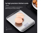 Stainless Steel Small Food Electronic Scale Kitchen Portable Baking Electronic Scale, Colour: 5kg/1g (Rechargeable White)