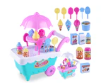 Display Mold Durable Storage Lovely Kid Ice Cream Cart Play Set for Kindergarten Random Color