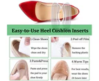 Heel Grips, Shoe Heel Inserts for Loose Shoes, Clear Heel Cushion Pads for Women Men Shoes, 6 Pairs