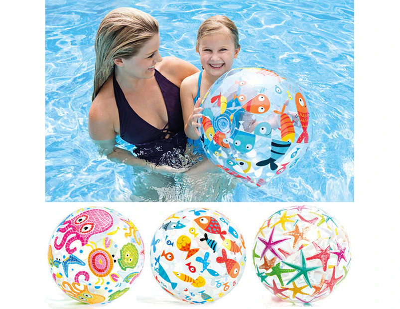 Ball Toy Floating Elastic Inflatable Kids Beach Ball Toy for Children Random Style