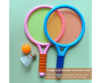 Badminton Toy Lightweight Interactive Easy-grasp Tennis Rackets Badminton Toy for Child D