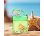 Children Sand Away Adjustable Shoulder Strap Multifunctional Foldable Mesh Beach Bag Water Toy Holder Outdoor Supplies Green