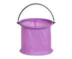 Mini Beach Bucket Folding Broken-proof Happy Summer Sand Bucket Kids Toy Purple