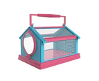 House Shape Foldable Portable Butterflies Cage Butterflies Mesh Terrarium Habitat Net Box Garden Supplies  Pink