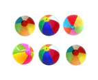 6Pcs Ball Toy Durable Bright Colors Lightweight Portable Colorful Flexible Plastic Boys Girls Rainbow Color Beach Bouncing Ball for Daily Life Random Color