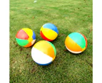 6Pcs Ball Toy Durable Bright Colors Lightweight Portable Colorful Flexible Plastic Boys Girls Rainbow Color Beach Bouncing Ball for Daily Life Random Color