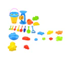 25Pcs/Set Kids Colorful Beach Sand Mold Play Set Outdoor Backyard Sandpit Toy