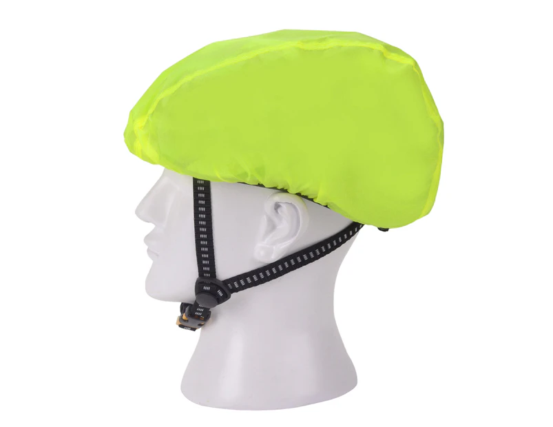 Reflective Helmet Dustproof Cover Waterproof Wear-resistant Solid Color Cycling Helmet Cover Cycling Equipment  Fluorescent Green