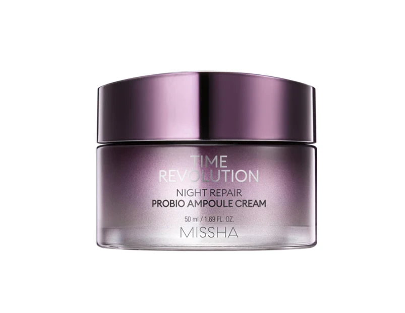 Missha Time Revolution Night Repair Probio Ampoule Cream 50ml + Face Sheet Mask
