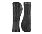 1 Pair Bike Grip Cover Reduce Shock Anti-Slip Ergonomics Handle Bicycle Soft Rubber MTB Road Shockproof Handlebar for Outdoor Black