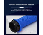 1 Set Locking Bike Grips Lightweight TPR Rubber Impact-resistant Handle Grips for MTB Blue