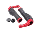 1Pair Handlebar Cover Dust-proof Wear-Resistant Rubber Bicycle Handle Bar Protective Cushion for Refit Red